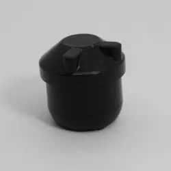 7/8" 19-20 Gauge Round Black Hdpe Plug Bumper With Ears For Folding Chairs  Insert Section Od 0.81" 1870-B-6