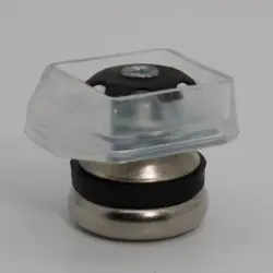 13/16" 16-18 Gauge Square Cushioned Swivelglide 8214-Cb-67