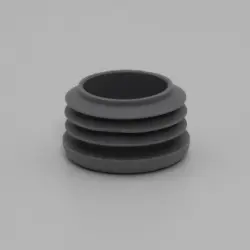 1" 14-20 Gauge Round Ash Gray Poly Insert  Matte Finish 1139-U-Ag-19