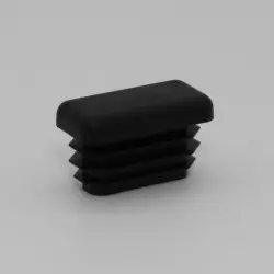 1/2" X 1" 16-18 Gauge Rectangular Black Poly Insert Glide  Matte Finish 1312-U-19