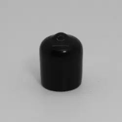 Round Black Vinyl Tip To Fit On 1/2" Rod 0.468" Id  0.54" Sidewall Length 1668-25