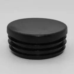 2-1/2" 14-18 Gauge Round Black Poly Insert Glide  Matte Finish 1449-U-19