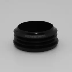 1-5/8" 14-20 Gauge Round Black Poly Insert Glide Matte Finish  Insert Section Fins Od 1.55-1.57" 1224-U-19
