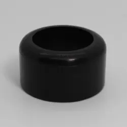 7/8" Id Round Black Poly Reducing Cap W/ 3/4" Id Hole  0.59" Tall 1442-Rc