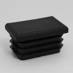 25Mm X 40Mm 1-2Mm Wall Rectangular Black Poly Insert Glide  Matte Finish 1525-Mu-19