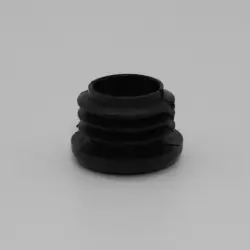 1" 10-14 Gauge Round Black Poly Insert Glide  Matte Finish 1216-U-71