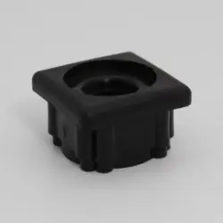 1" 16 Ga Square Black Linear Poly Insert W/0.30" Thru Hole  Insert Pins Od 0.89 1189-Wh-6