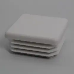 1-1/2" 14-20 Gauge Square White Poly Insert Glide  Matte Finish 1308-U-W-19