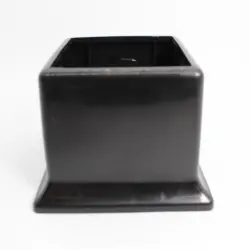 2-1/4" Id Square Black Poly Leg Protector  2-1/2" Tall 71-511