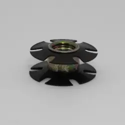 Heavy Duty Tube Connector, 1-1/4" OD, 16-18 Gauge, 3/8-16 Thread, 1.20-1.21" Clip OD