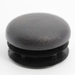 1-3/4" 14-23 Ga Round Black Radiused Thick Head Poly Insert  Matte Finish 1360-U-Rth-49