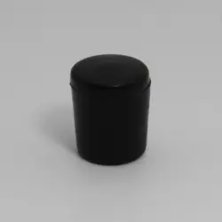 3/8" Id Round Black Poly Slendacap 0.53" Sidewall Length  1440