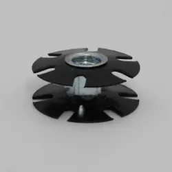 Heavy Duty Tube Connector, 1-1/4" OD, 16-18 Gauge, 5/16-18 Thread, 1.20-1.21" Clip OD