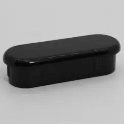 3/4" X 2" 16-18 Gauge Oval Black Abs Insert Glide Insert Ribs Od 0.65 X 1.92 1365-Ov-13