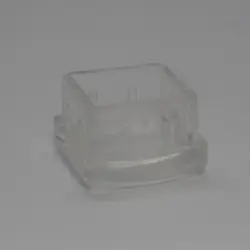 1-1/4" 16-17 Gauge Square Clear K-Resin Rocker Base Insert Glide  1/4" Thick Base 1213-Rbr-C-67