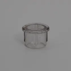 5/8" 17-18 Gauge Round Clear Polcarbonate Insert  Welded Top Style 1112-C-Wt-13