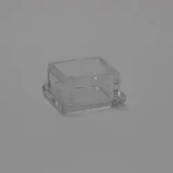 1" 16 Gauge Square Clear Polycarbonate Insert Glide  Insert Section Od 0.885-0.895" 1189-C-70