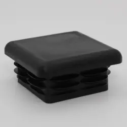 60Mm 3.2-5.0 Mm Wall Square Black Poly Insert Glide  Matte Finish 1354-Mu-19