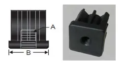 Threaded Tube Ends (Square, One-piece, Inch)