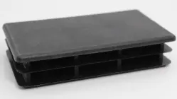 2" X 3-1/2" 14-23 Ga Rect Blk Poly Inser Glide  Matte Finish 1522-U-5