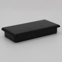 1-1/2" X 3" 11 Gauge Rectangular Black Abs Insert Glide  Insert Section Od 1.265" X 2.77" 1496-8