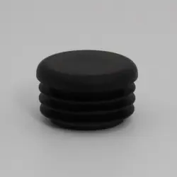 1" 14-20 Ga Round Blk Poly Insert Glide  Matte Finish 1139-U-19