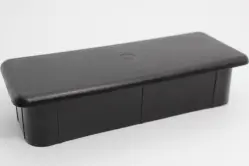 2" X 5" 7 Ga Rectang Black Poly Insert Glide Matte Finish 1415-7-14