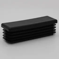 1" X 3" 14-20 Gauge Rectangular Black Poly Insert Glide  Dull Gloss Finish 1439-U-19