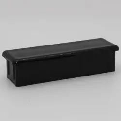 1" X 3" 14 Gauge Rectangular Black Abs Insert Glide  Insert Ribs Od 0.86" X 2.87" 1439-8