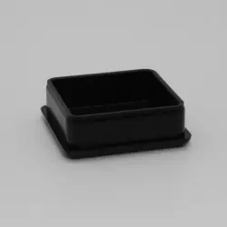 1-1/2" 16 Gauge Square Black Abs Insert Glide  Insert Section Od 1.375-1.385" 1192-8