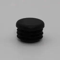 7/8" 14-20 Gauge Round Black Poly Insert Glide  Matte Finish 1543-U-14