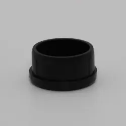 1" 20 Gauge Round Black Linear Poly Insert Glide  Insert Rib Od 0.94 - 0.96 1150-6