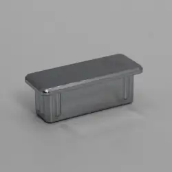 1/2" X 1-1/4" 16-17 Ga Rectang Black Abs Insert  Welded Top 1205-Wt-13