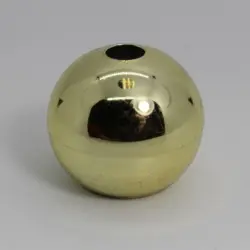 5/8" Id  1" Od Round Brass Plated Plastic Ball Cap With 0.24" Thru Hole 1442-Bc-Th-Bp-X