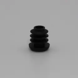 1/2" 16-18 Gauge Round Black Poly Insert Glide  Matte Finish 1105-U-19