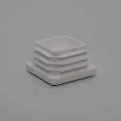 1" 14-20 Gauge Square White Poly Insert Glide  Matte Finish 1202-U-W-71