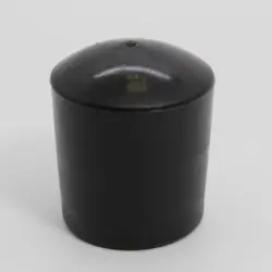 1" Id Round Black Hi-Line Domed Cap Medium To Heavy Duty Elastomeric Poly Cap  1.10" Sidewall Length 1719
