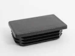 1-1/4" X 2" 16-19 Gauge Rectangular Black Hdpe Insert Glide  Matte Finish 1376-U-Hdpe-70