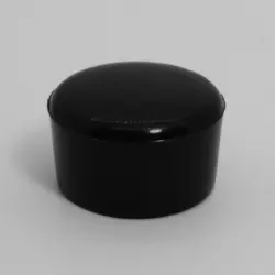 7/8" Id Round Black Poly Slendacap  Light Duty 1442-7/8