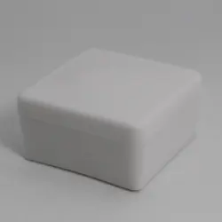 1" Id Square White Poly Cap  Medium Duty To Heavy Duty 1480-W-25