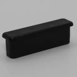 1/2" X 2" 16 Gauge Rectangular Black Abs Insert Glide  Insert Ribs Od 0.383" X 1.886" X 1/2" Long 1309-25