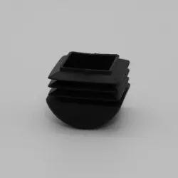 1" 14-20 Gauge Square Black Polyethylene Rocker Base Insert Glide  Insert Fins Od 0.96" 1238-U-70