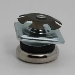 1-1/8" 16-18 Gauge Square Cushioned Swivelglide 8264-1