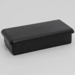 1" X 2" 18 Ga Rect. Blk Styrene Insert Glide  Insert Ribs Od 0.91" X 1.91-1.92 1372-6