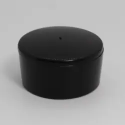 1-1/8" Id Round Black Poly Slendacap 0.58" Sidewall Length  1444