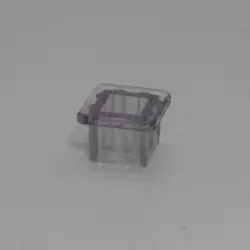 1/2" 18 Gauge Square Clear Polycarbonate Insert Glide  Welded Top 0.067" Thick 2336-Wt-C-13