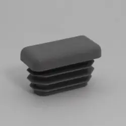 1/2" X 1" 16-18 Gauge Rectangular Ash Gray Poly Insert Glide  Matte Finish 1312-U-Ag-19