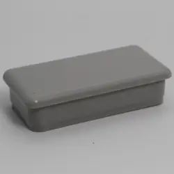 1" X 2" 16 Ga Rectangular Soft Gray Abs Insert Glide Insert Sect Od 0.88 X 1.88 1455-Sg-8