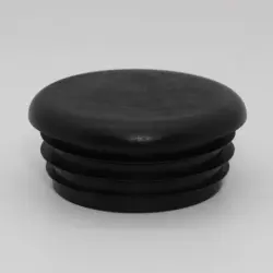 2-3/8" 5-8 Gauge Round Black Poly Insert Glide  Matte Finish 1478-U-2