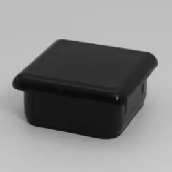 1-1/8" 14-15 Gauge Square Black Abs Insert Glide  0.991" Od On Insert Rib 1281-8